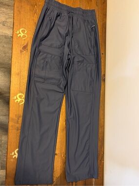 Cargo Work Nurse Pants with Elastic Waist - grey